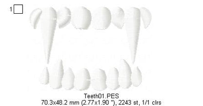 Teeths for Face Masks 1 - Fill Stitch