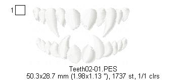 Teeths for Face Masks 2 - Fill Stitch