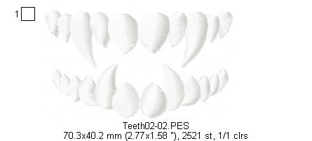 Teeths for Face Masks 2 - Fill Stitch