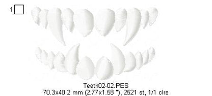 Teeths for Face Masks 2 - Fill Stitch