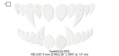 Teeths for Face Masks 2 - Fill Stitch