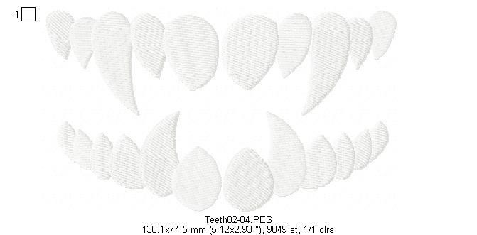 Teeths for Face Masks 2 - Fill Stitch