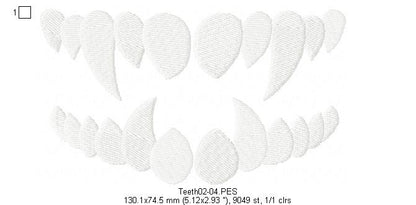 Teeths for Face Masks 2 - Fill Stitch