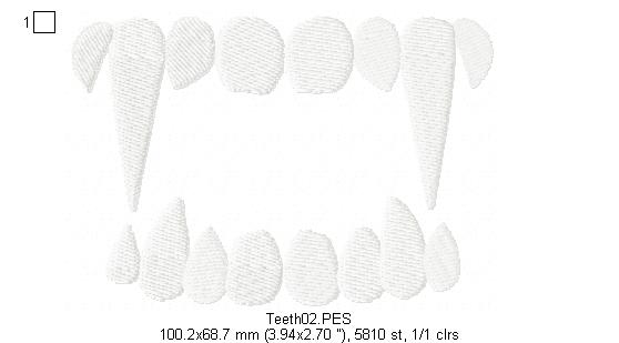 Teeths for Face Masks 1 - Fill Stitch