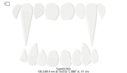 Teeths for Face Masks 1 - Fill Stitch