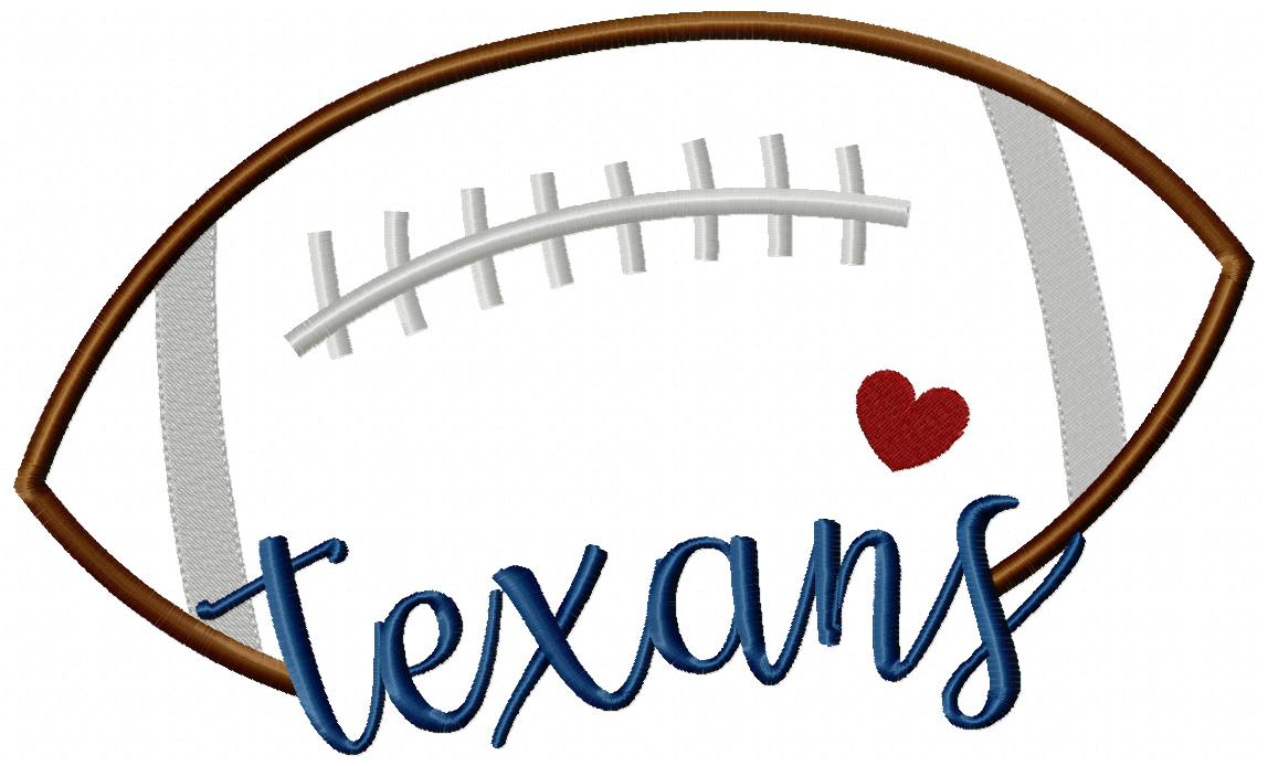 Texans Football Satin Stitch – Machine Embroidery Design
