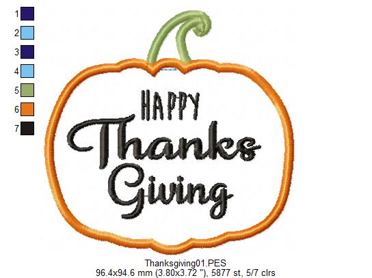 Happy Thanksgiving - Applique
