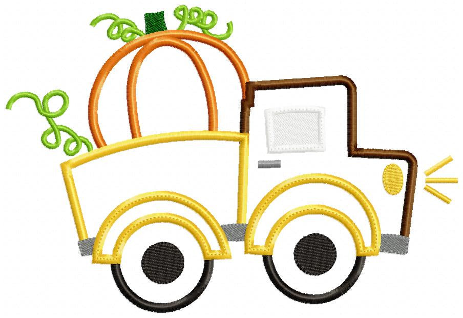 Thanksgiving Pumpkin Truck - Applique
