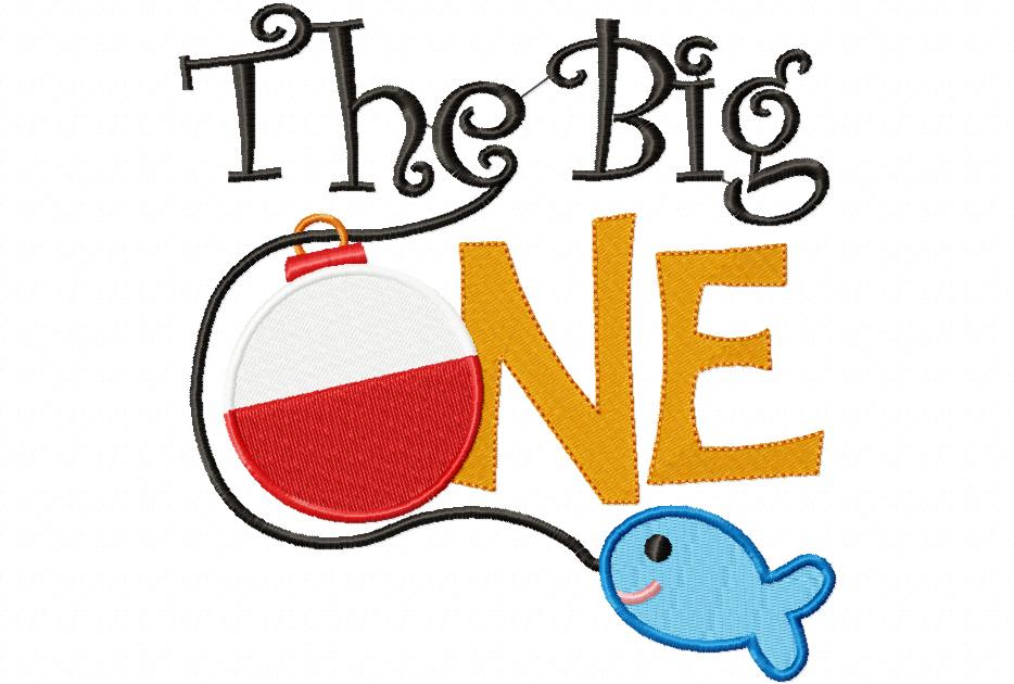 The Big One Birthday Fish - Fill Stitch Embroidery