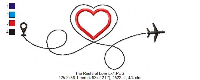 The Route of Love - Applique