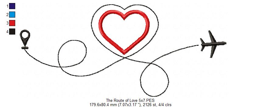 The Route of Love - Applique