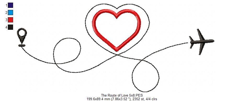 The Route of Love - Applique