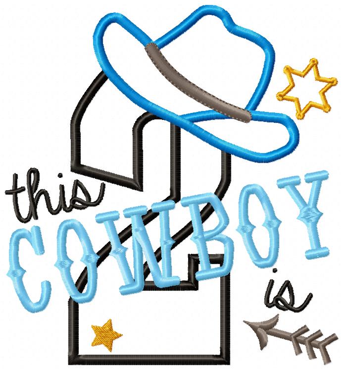 This Cowboy is 1-11 Birthday Set Numbers - Applique