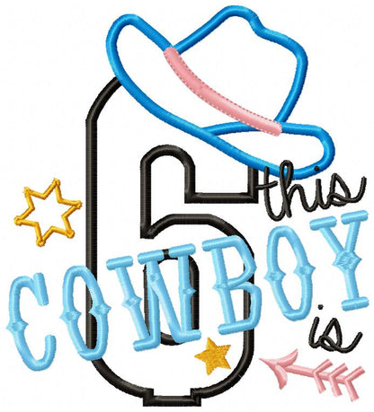 This Cowboy is 1-11 Birthday Set Numbers - Applique