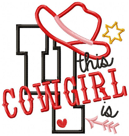 This Cowgirl is 1-11 Birthday Set Numbers - Applique