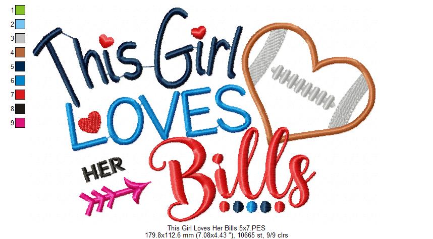 This Girl Loves Her Bills - Applique
