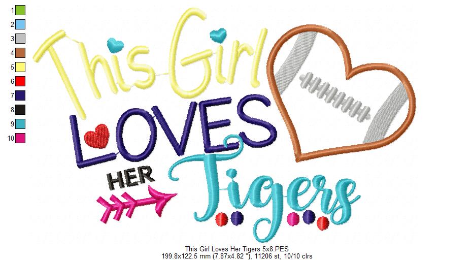 This Girl Loves her Tigers - Applique