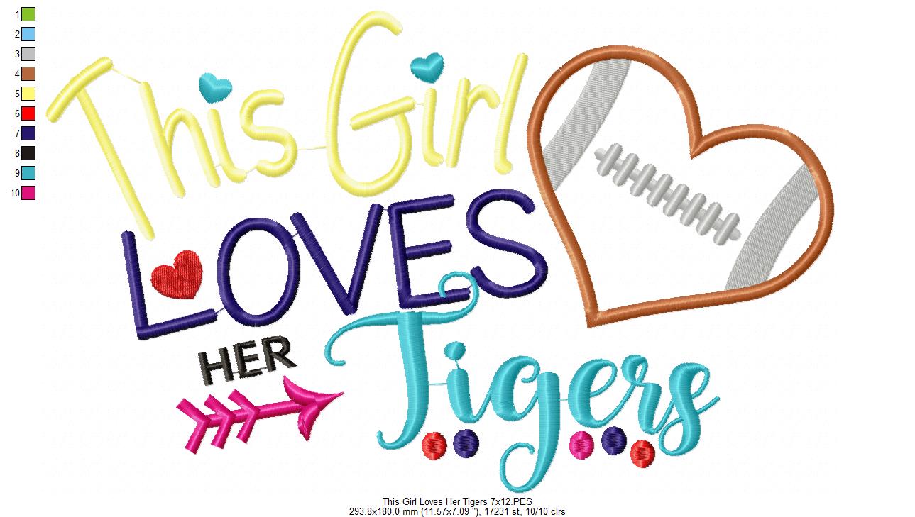 This Girl Loves her Tigers - Applique