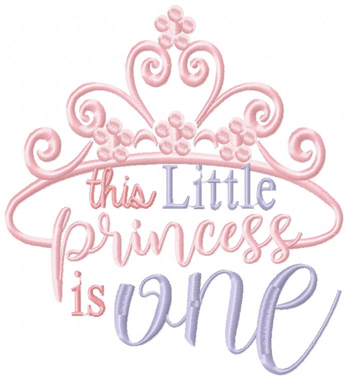 This Little Princess is 1-11 Birthday Set Numbers - Fill Stitch