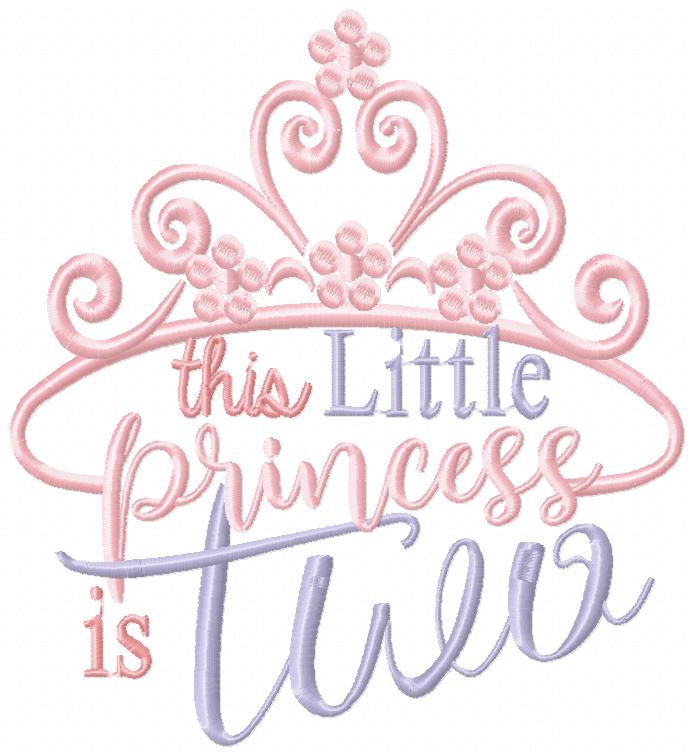 This Little Princess is 1-11 Birthday Set Numbers - Fill Stitch