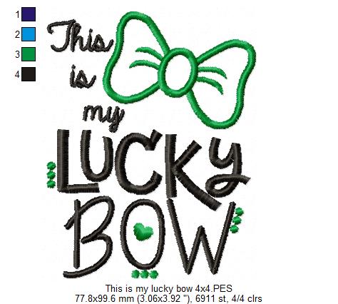 This is my Lucky Bow - Applique
