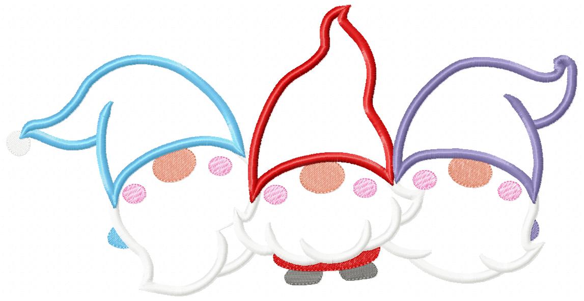 Three Gnomes - Applique