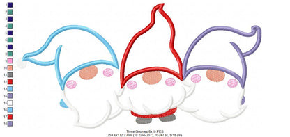 Three Gnomes - Applique