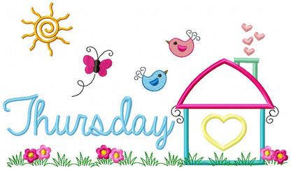 Days of the Week - Applique & Fill Stitch