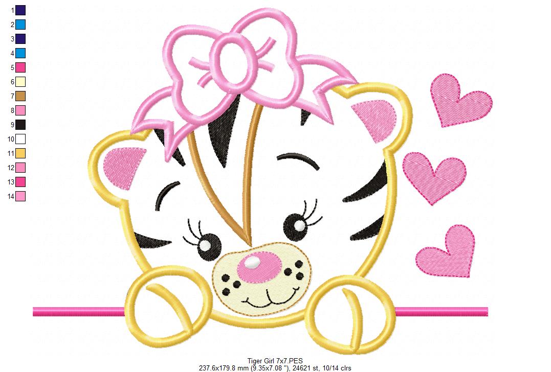 Tiger Girl and Boy - Set of 2 designs - Applique