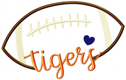 Football Tigers Ball - Fill Stitch