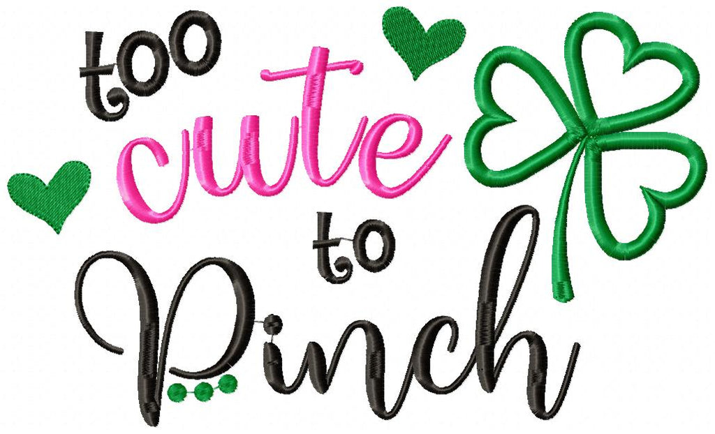 Too Cute to Pinch - Applique - Machine Embroidery Design