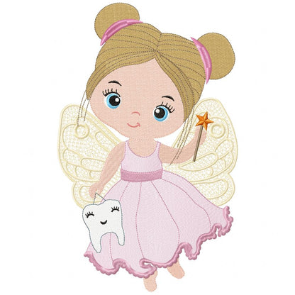 Tooth Fairy Girl – Fill Stitch – Machine Embroidery Design