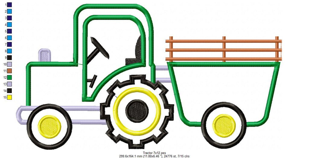 Farm Tractor - Applique