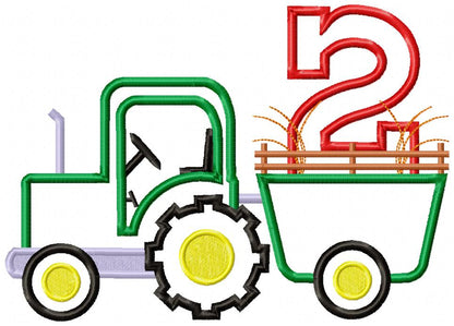 Tractor Number Two - Appliqué – Machine Embroidery Design