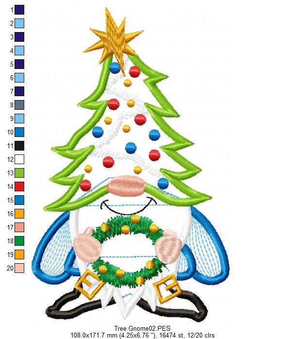 Christmas Gnomes Pack with 10 designs  - Applique