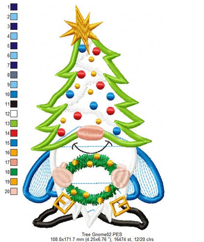 Christmas Gnomes Pack with 10 designs  - Applique