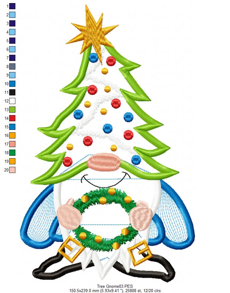 Christmas Gnomes Pack with 10 designs  - Applique