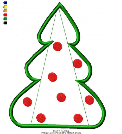 Christmas Tree 3D - ITH Project - Machine Embroidery Design