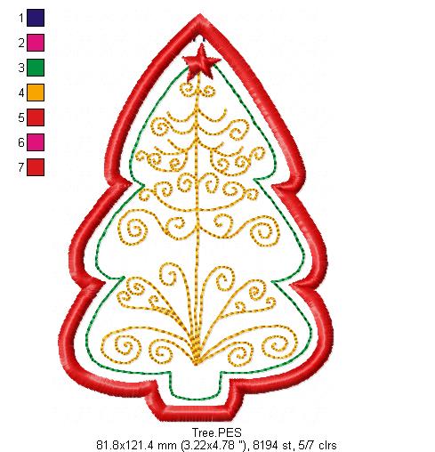 Folk Christmas Ornaments - ITH Project - Machine Embroidery Design