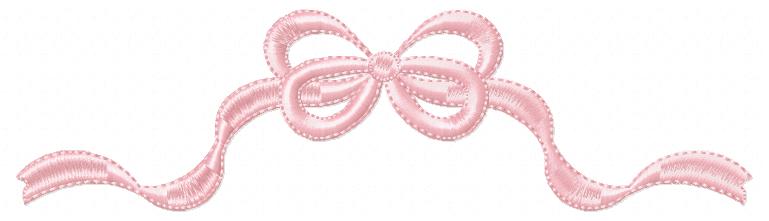 Trimmed Ribbon Bow - Fill Stitch - Machine Embroidery Design