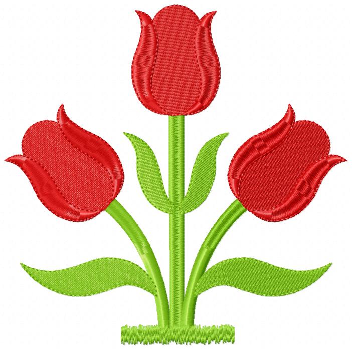 Tulips - Fill Stitch