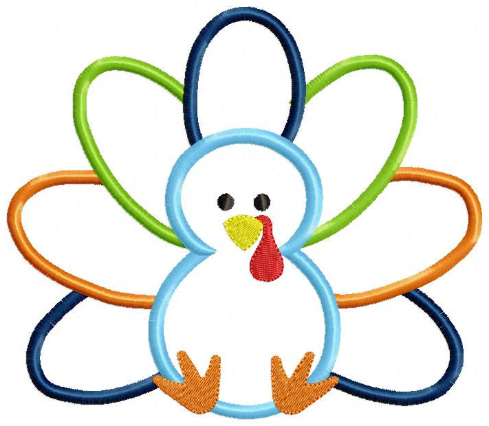 Thanksgiving Turkey Girl and Boy - Set of 2 designs - Applique