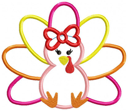 Thanksgiving Turkey Girl and Boy - Set of 2 designs - Applique