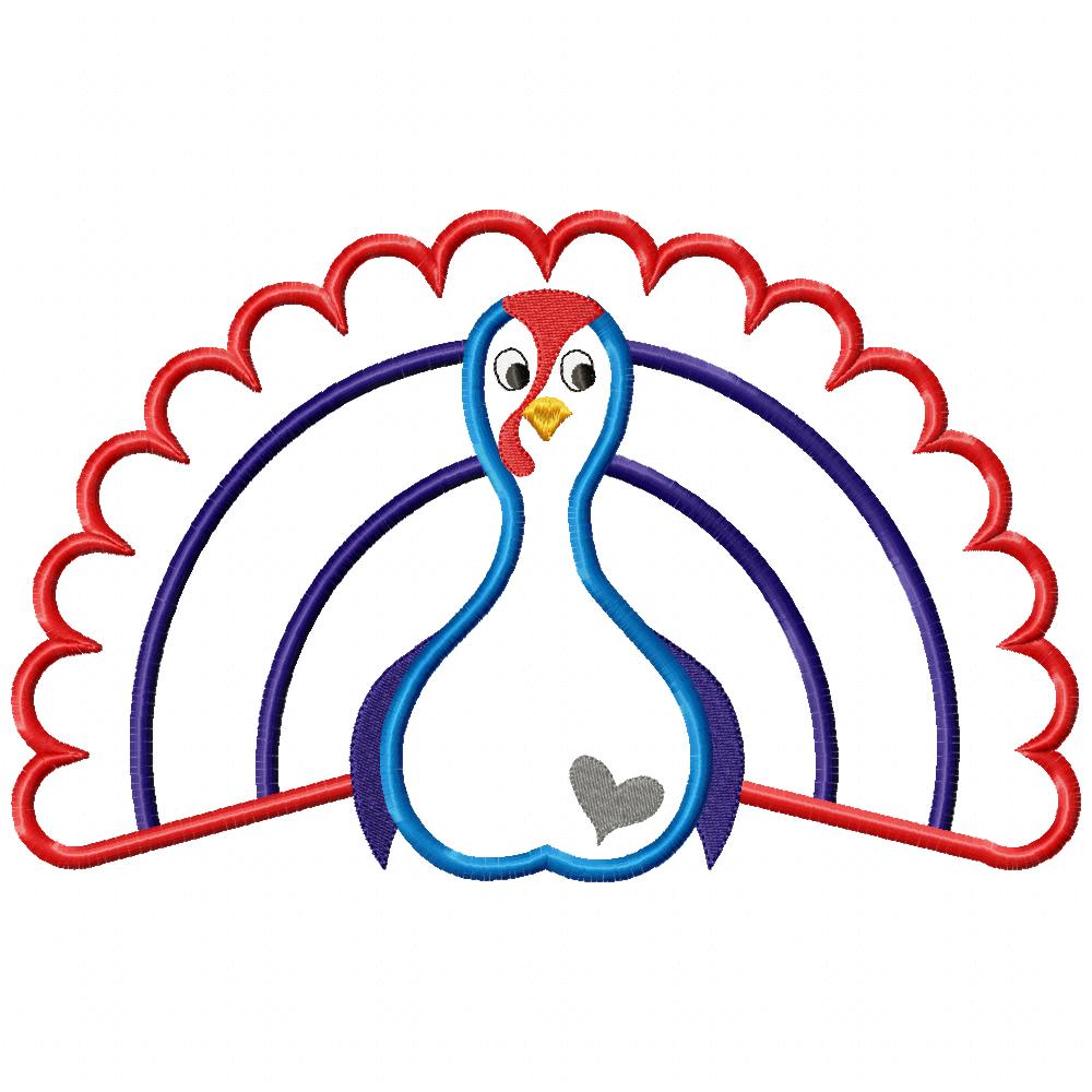 USA Thanksgiving Turkey - Applique