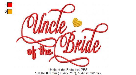 Uncle of the Bride - Fill Stitch