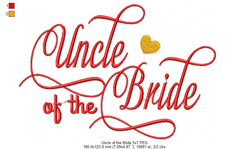 Uncle of the Bride - Fill Stitch