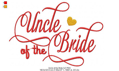 Uncle of the Bride - Fill Stitch