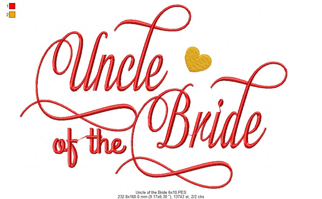 Uncle of the Bride - Fill Stitch
