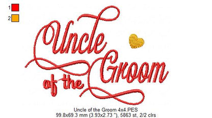 Uncle of the Groom - Fill Stitch