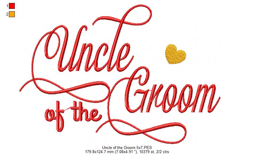 Uncle of the Groom - Fill Stitch